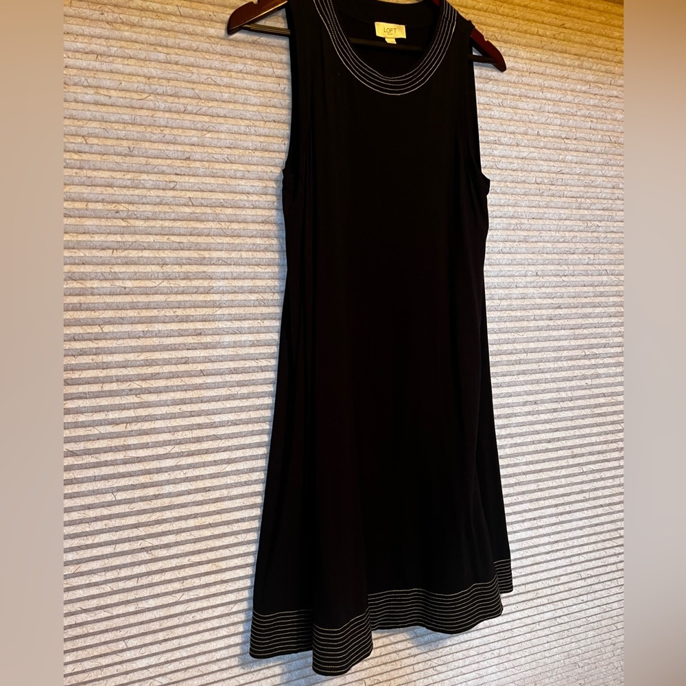 Ann Taylor Loft Sundress, white stitching on Navy.